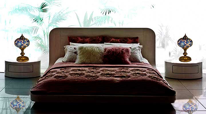 Mozaik Lamba, Mosaic Lamp, Handmade Glasses Mosaic Lamp,