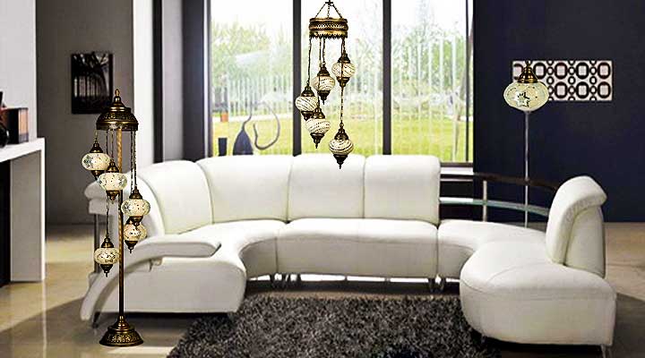 Mozaik Lamba, Mosaic Lamp, Handmade Glasses Mosaic Lamp,